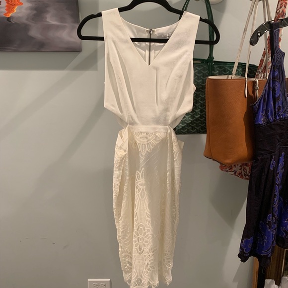 Lovers + friends white lace midi dress - Picture 3 of 6